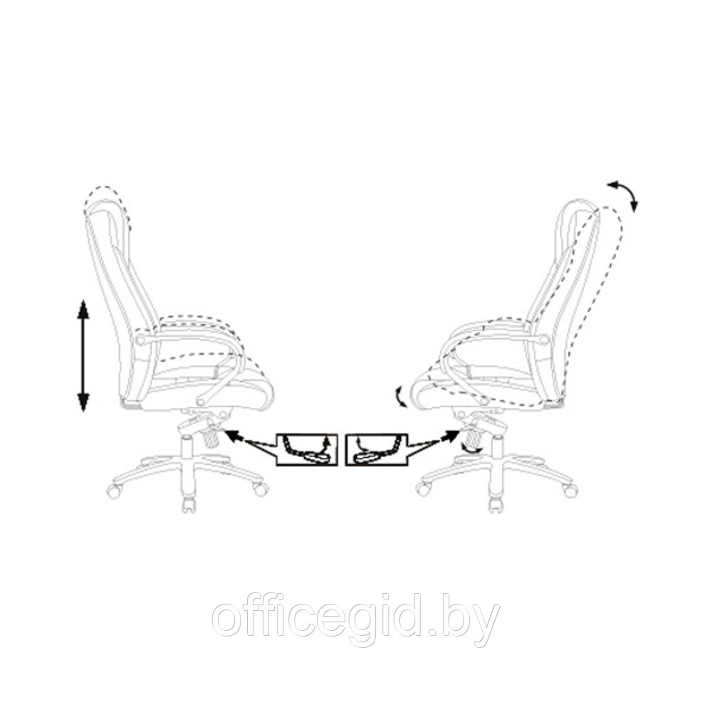 Кресло для руководителя Бюрократ "T-9923SL", кожа, металл, черный - фото 7 - id-p188893738