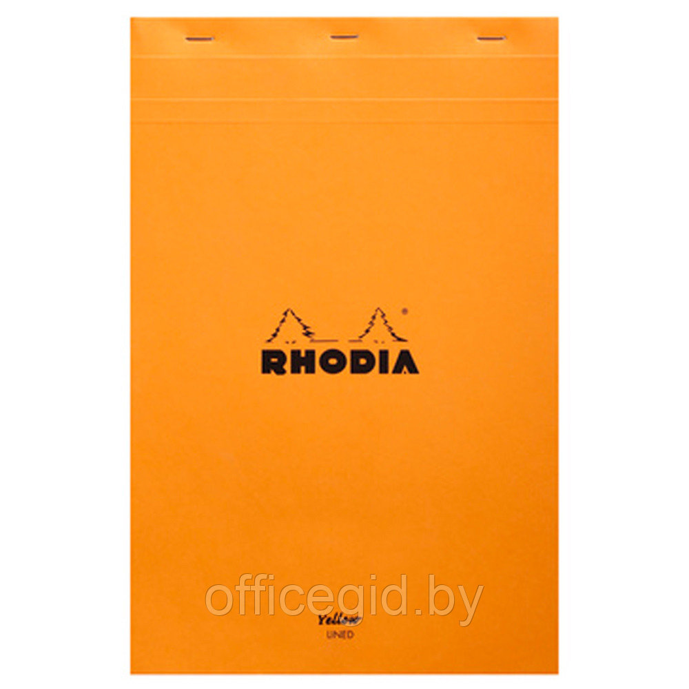 Блокнот "Rhodia", А4+, 80 листов, линейка, оранжевый - фото 1 - id-p188890089