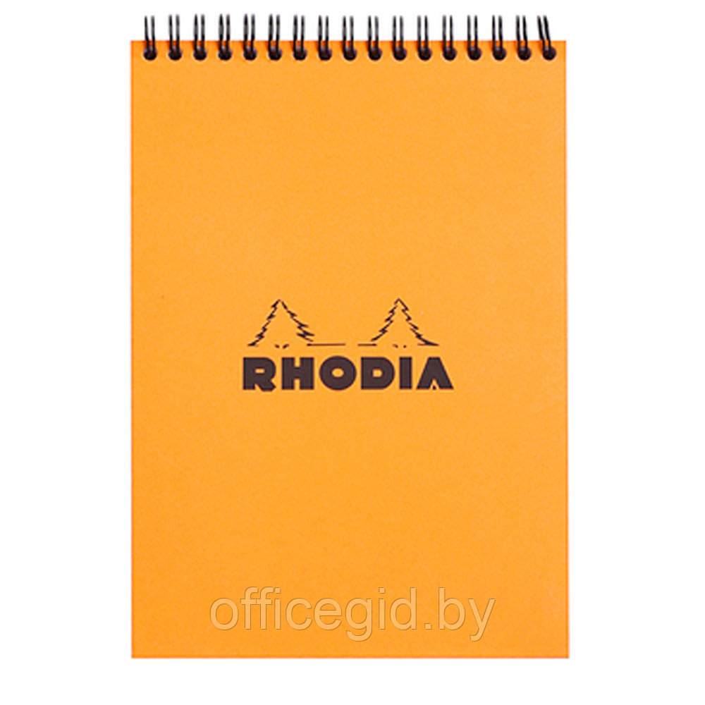 Блокнот "Rhodia", A5, 80 листов, линейка, оранжевый - фото 1 - id-p188890090