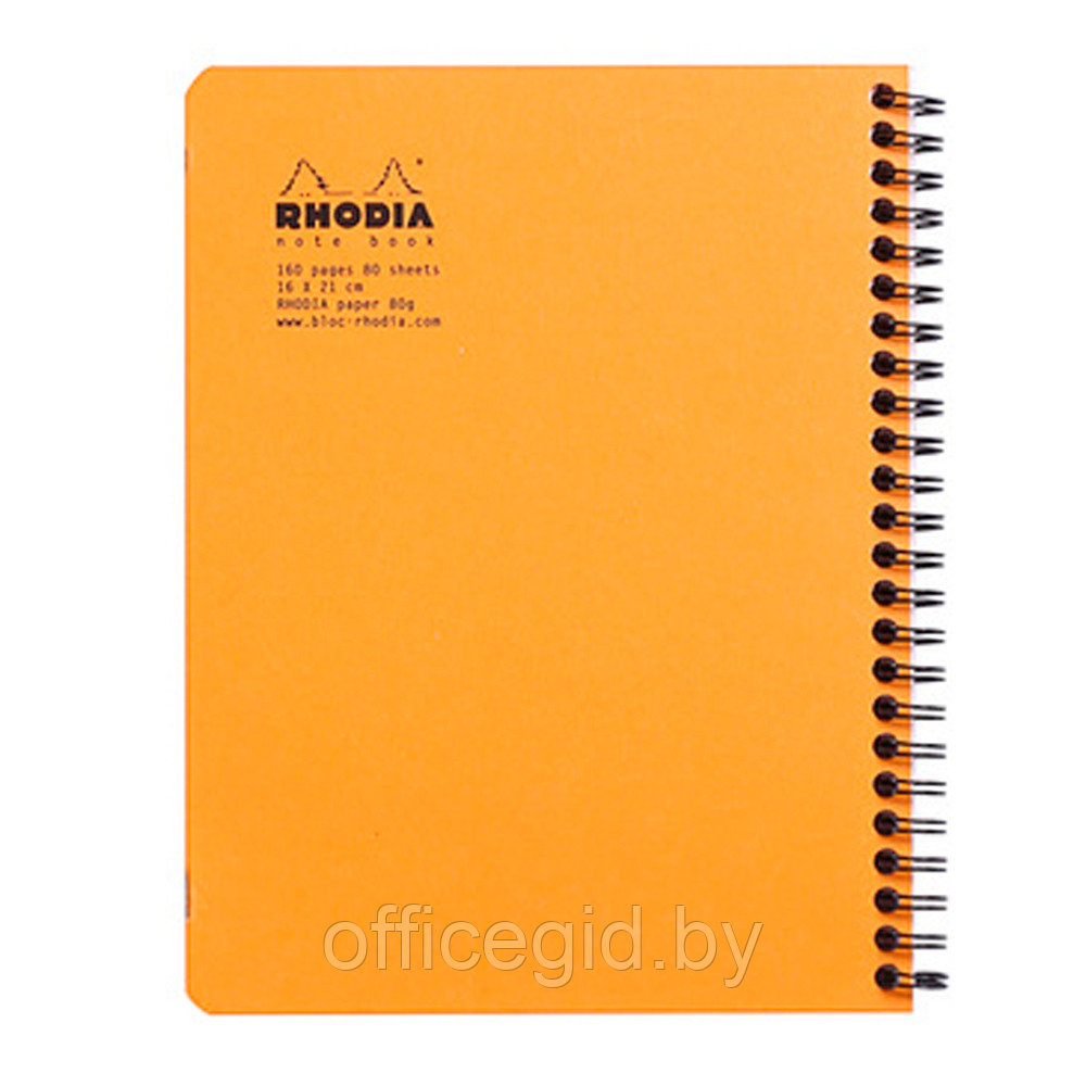 Блокнот "Rhodia", А5+, 80 листов, клетка, оранжевый - фото 3 - id-p188890092
