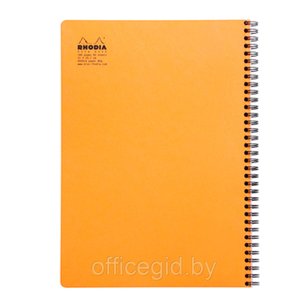 Блокнот "Rhodia", А4+, 80 листов, клетка, оранжевый - фото 3 - id-p188890093