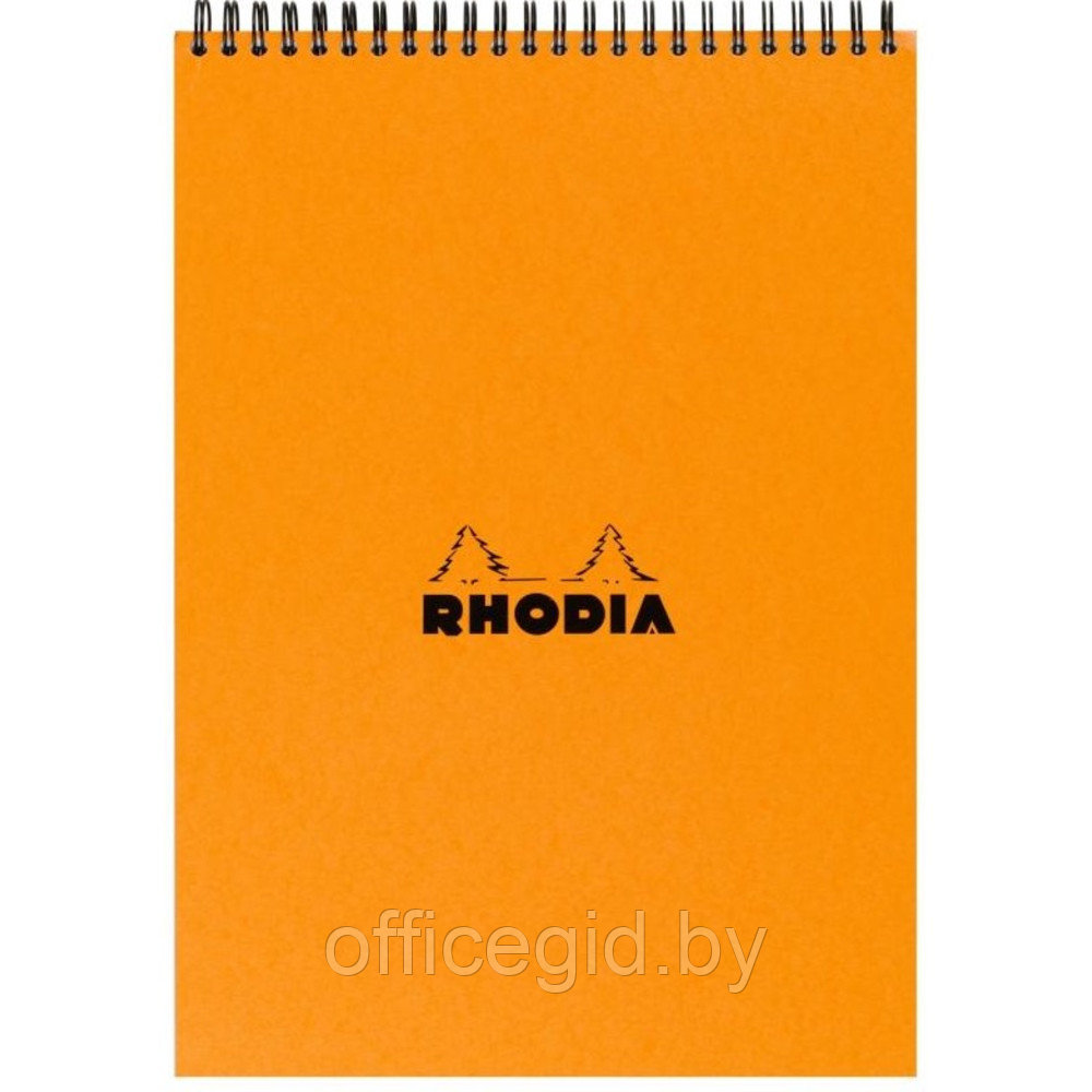 Блокнот "Rhodia", A4, 80 листов, клетка, оранжевый - фото 1 - id-p188890095