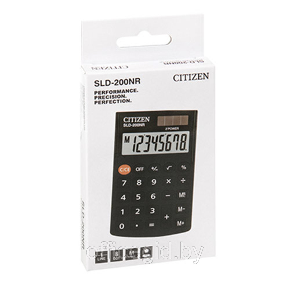 Калькулятор карманный Citizen "SLD-200NR", 8-разрядный, черный - фото 3 - id-p188887510