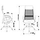 Кресло для руководителя Бюрократ KB-6N, ткань, сетка, металл, синий, черный, фото 6