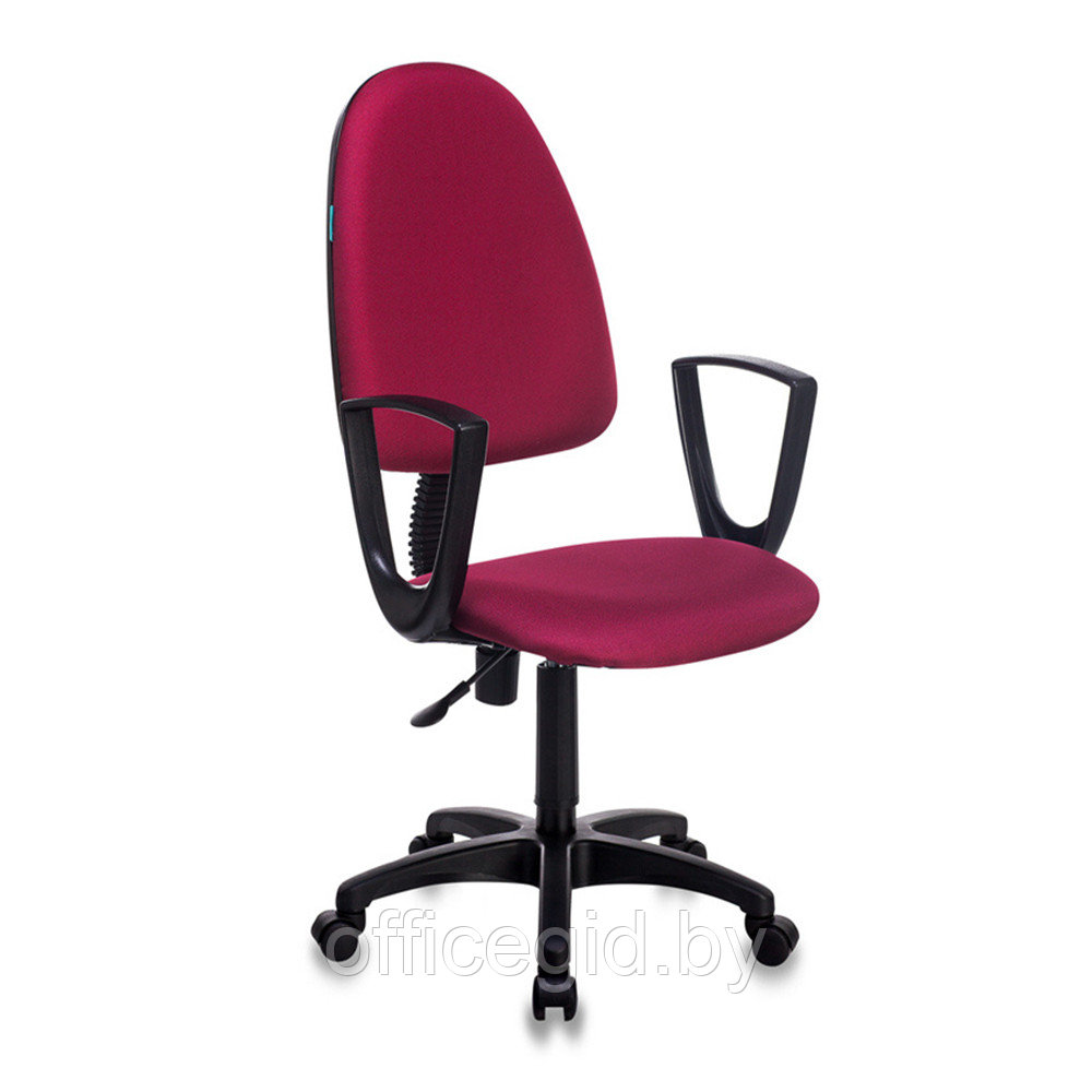 Кресло для персонала "Бюрократ CH-1300N/CHERRY Престиж+", пластик, ткань, бордовый - фото 1 - id-p188893766
