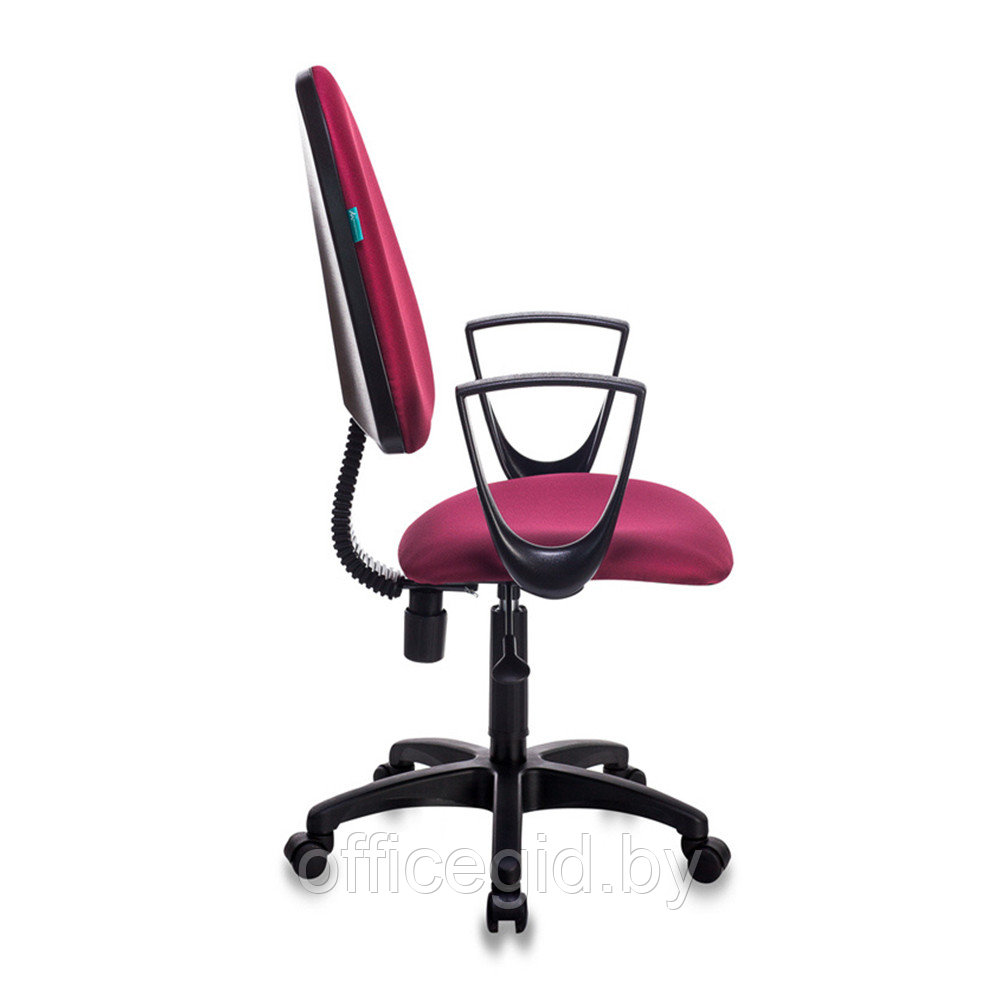 Кресло для персонала "Бюрократ CH-1300N/CHERRY Престиж+", пластик, ткань, бордовый - фото 3 - id-p188893766