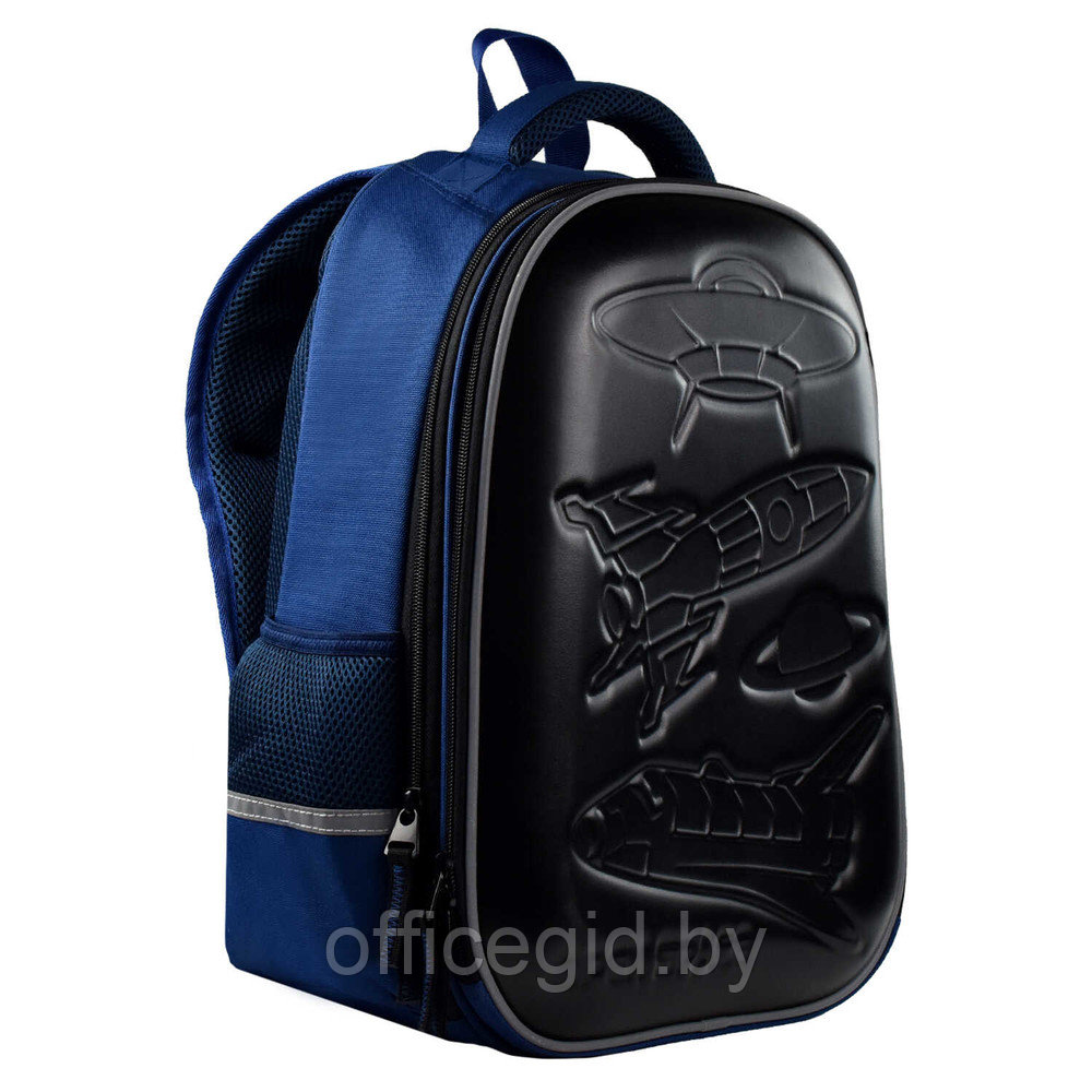 Рюкзак школьный "Космос", черный, синий - фото 2 - id-p188886405