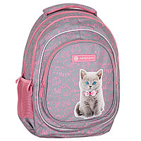 Рюкзак молодежный "Pinky kitty AB330", серый