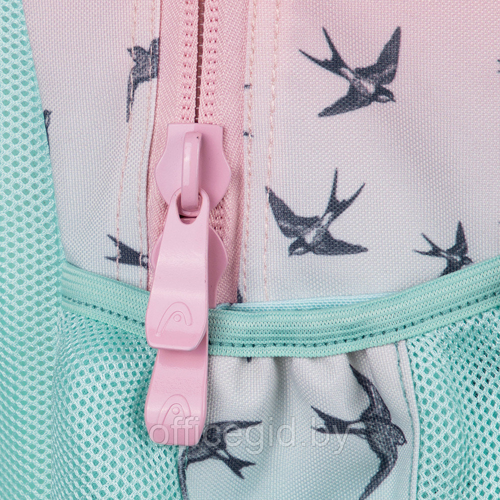 Рюкзак молодежный "Head swallows dance AB300", мятно-розовый - фото 9 - id-p188886411