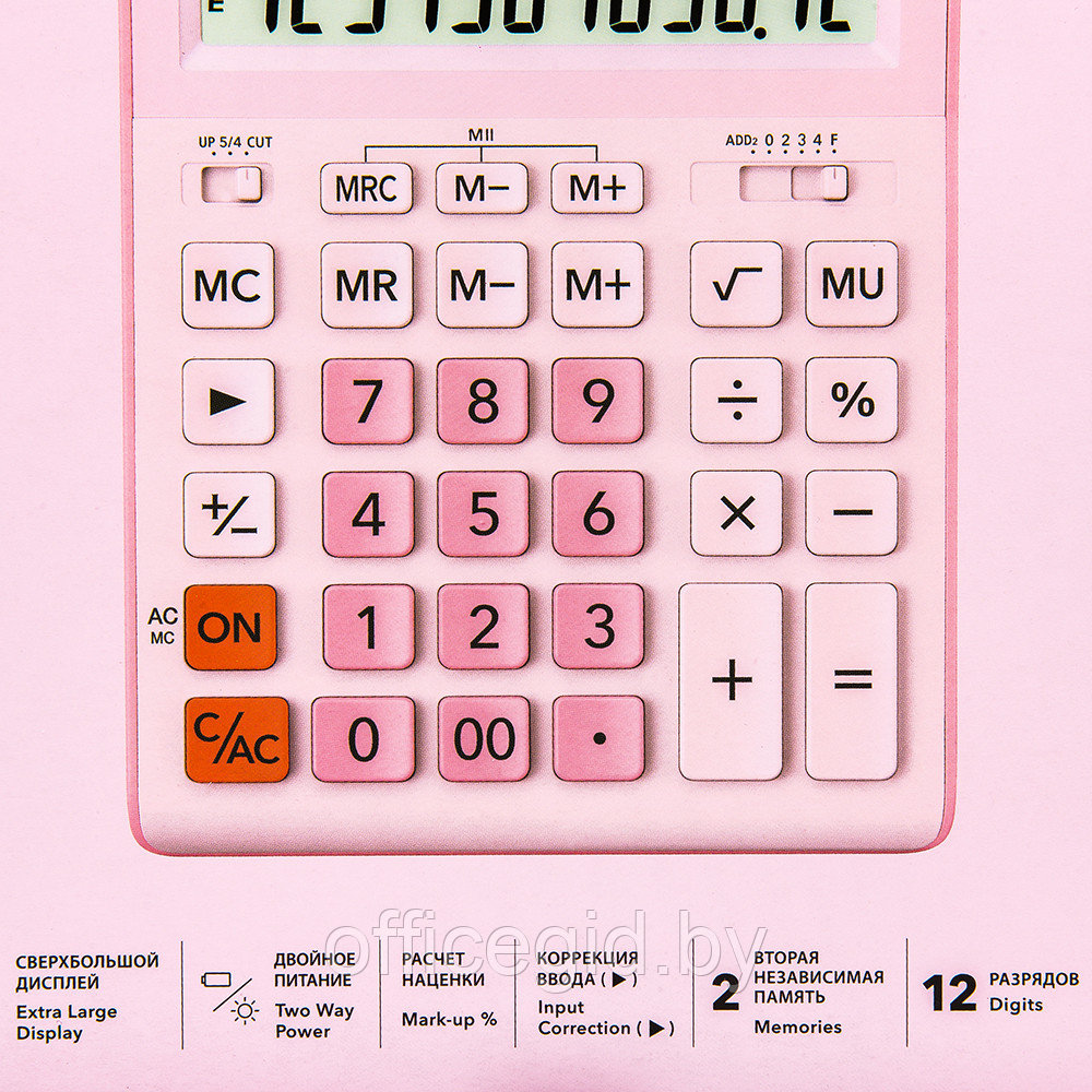 Калькулятор настольный Casio "GR-12", 12-разрядный, синий - фото 4 - id-p188887526