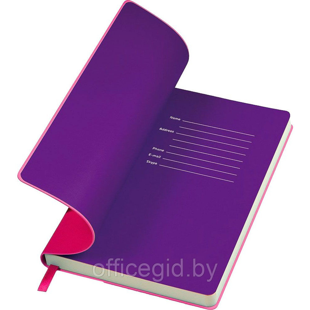 Блокнот "Funky", A5, 128 листов, линейка, розовый, фиолетовый - фото 1 - id-p188890116
