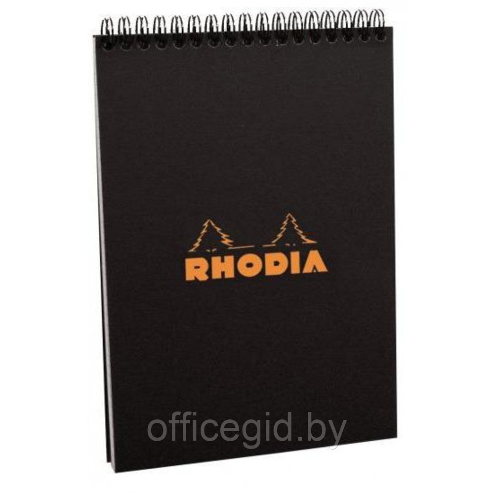 Блокнот "Rhodia", A5, 80 листов, клетка, черный - фото 1 - id-p188890119
