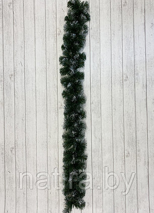 Гирлянда еловая с заснеженными кончиками (без декора) Диаметр 20см, длина 1,5м, фото 2