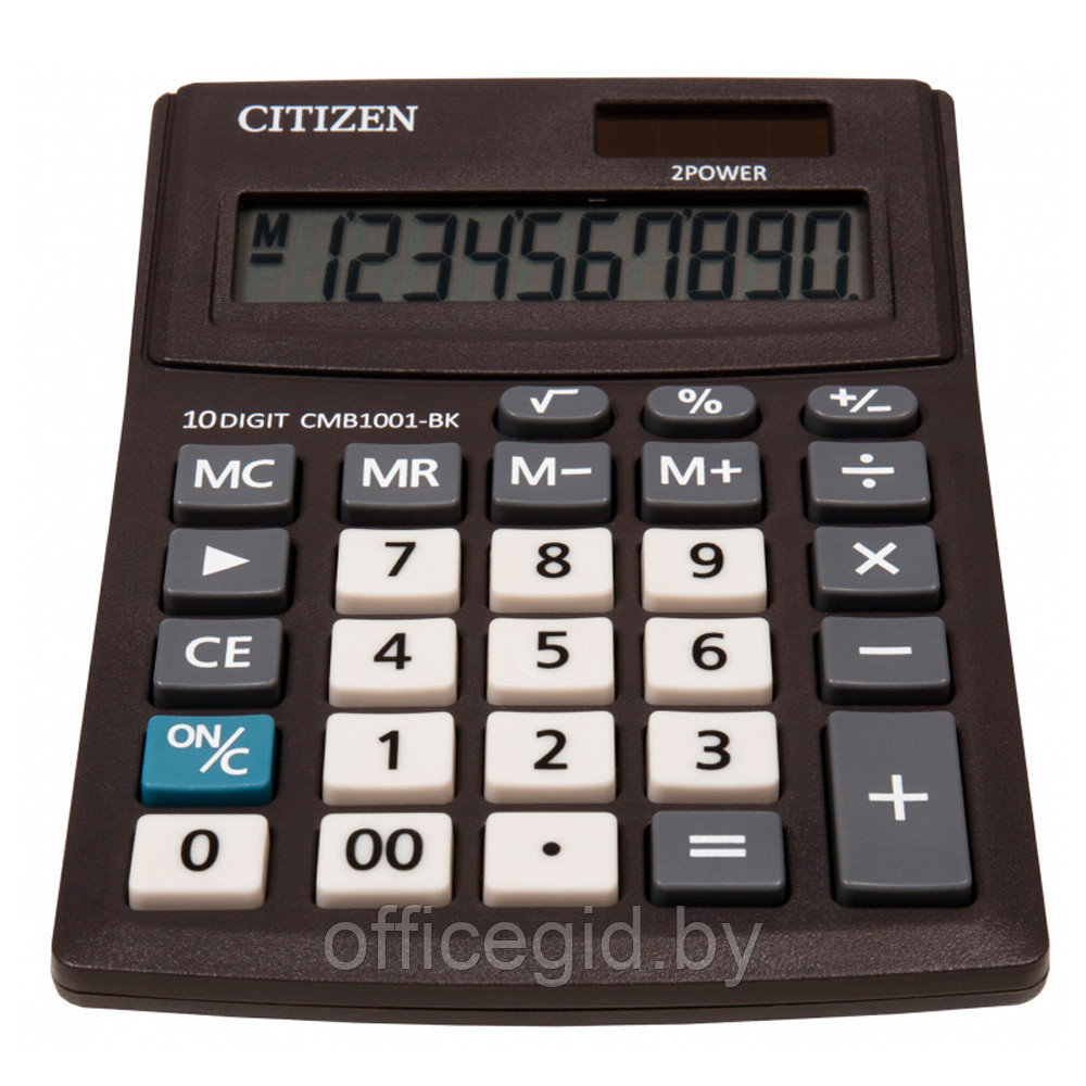 Калькулятор настольный Citizen "CMB-1001 BK", 10-разрядный, черный - фото 2 - id-p188887534