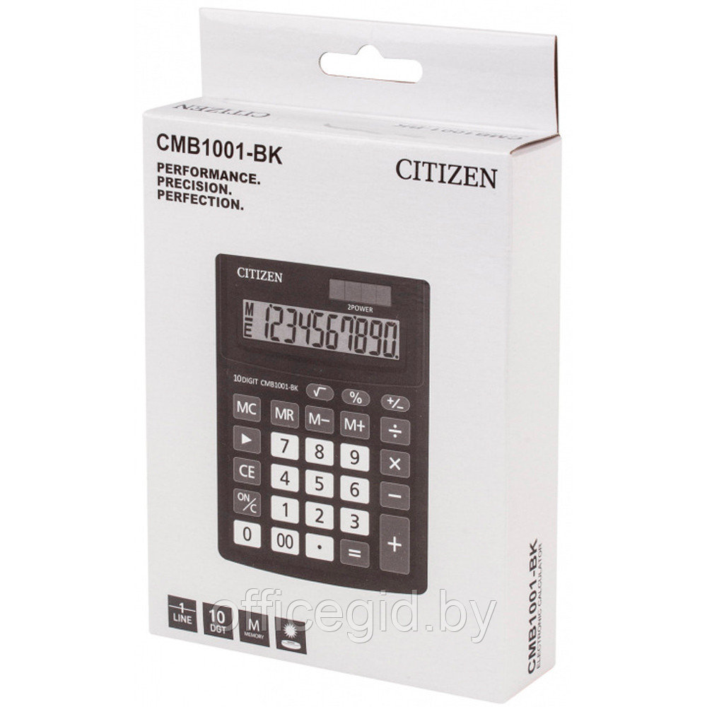 Калькулятор настольный Citizen "CMB-1001 BK", 10-разрядный, черный - фото 3 - id-p188887534