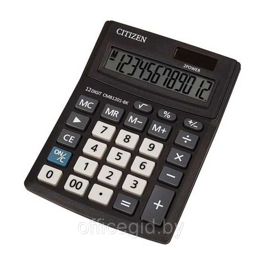 Калькулятор настольный Citizen "CMB-1201-BK", 12-разрядный, черный - фото 1 - id-p188887536