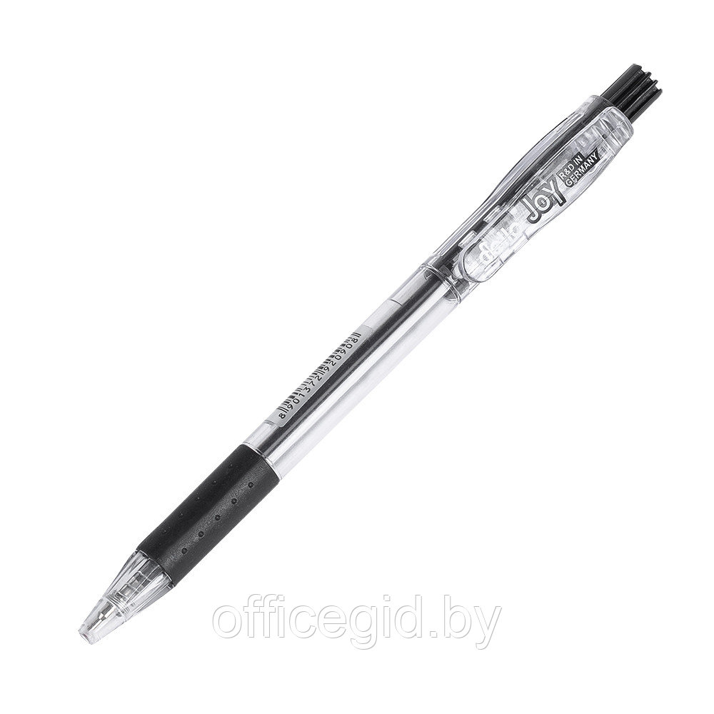 Ручка шариковая автоматическая "Joy", 0.8 мм, прозрачный, стерж. черный - фото 1 - id-p188889353
