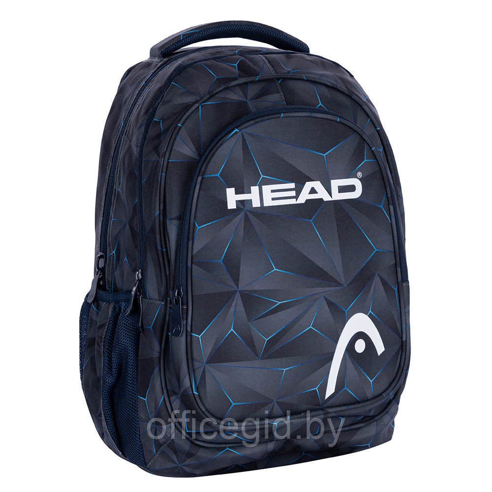 Рюкзак молодежный "Head 3D blue", чёрный