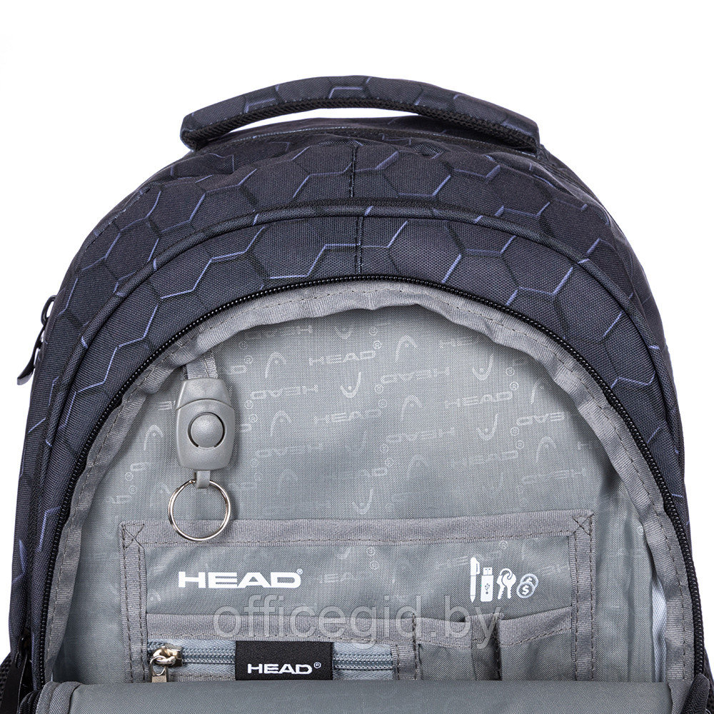Рюкзак молодежный "Head 3D black", чёрный - фото 7 - id-p188886419