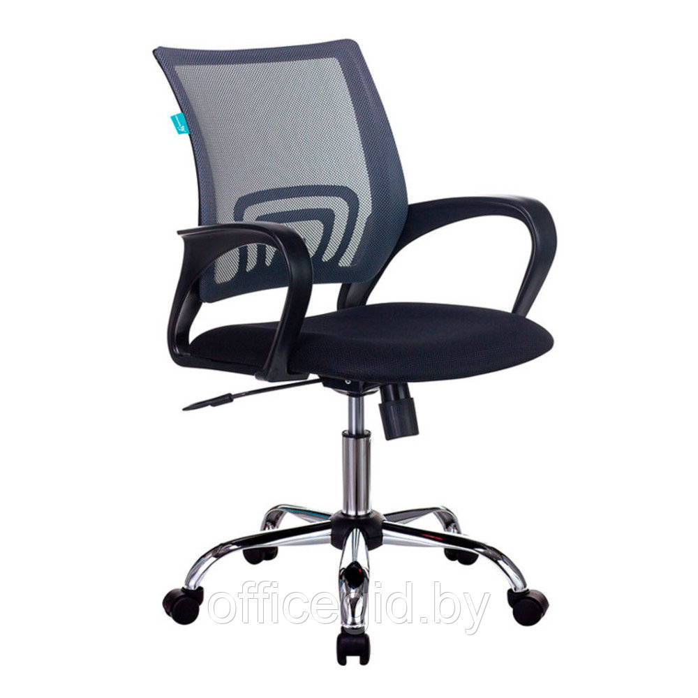 Кресло д/персонала Бюрократ "CH-695NSL", ткань, хром, темно-серый, черный - фото 1 - id-p188893781
