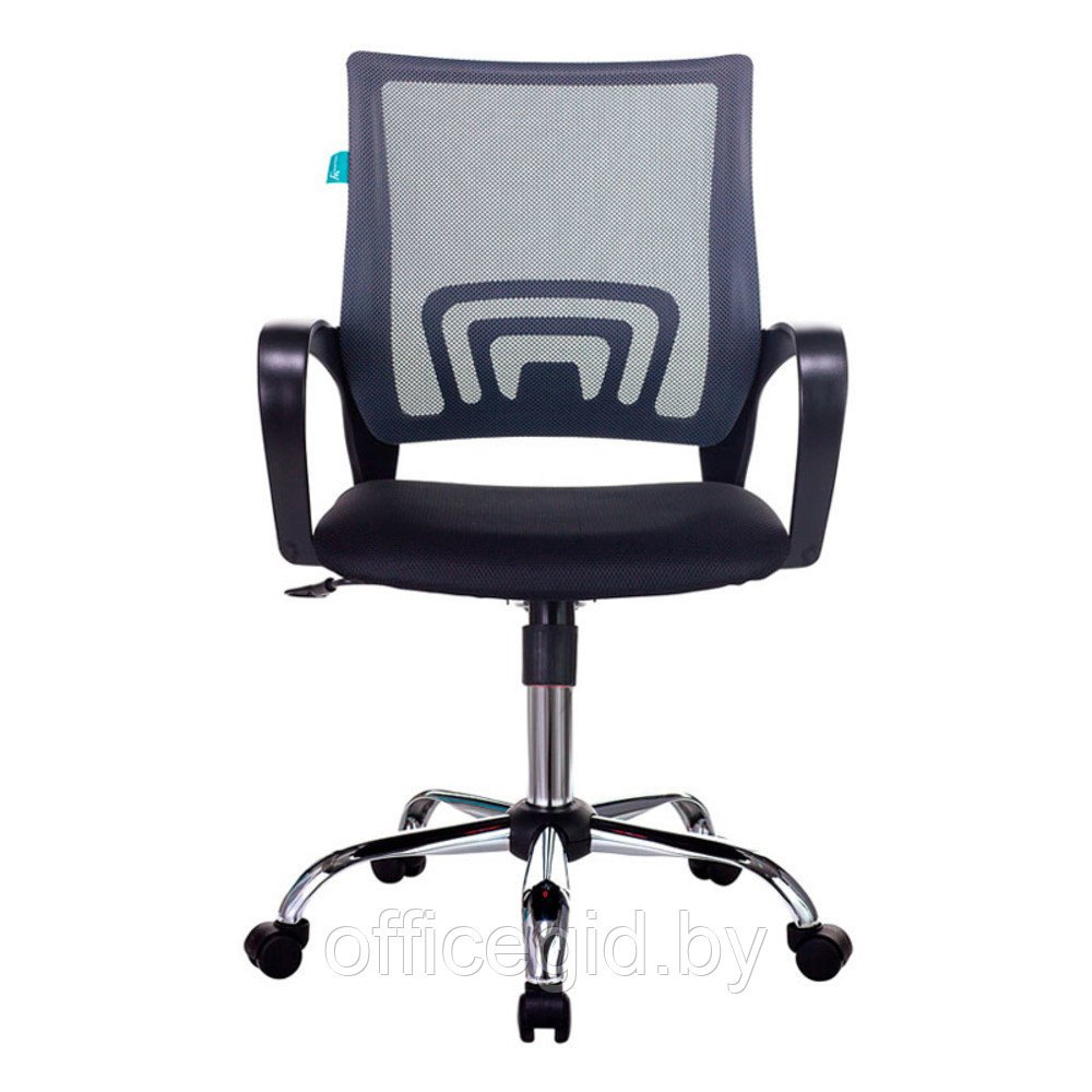Кресло д/персонала Бюрократ "CH-695NSL", ткань, хром, темно-серый, черный - фото 2 - id-p188893781