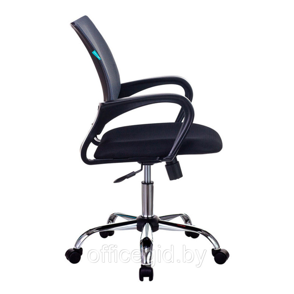 Кресло д/персонала Бюрократ "CH-695NSL", ткань, хром, темно-серый, черный - фото 3 - id-p188893781