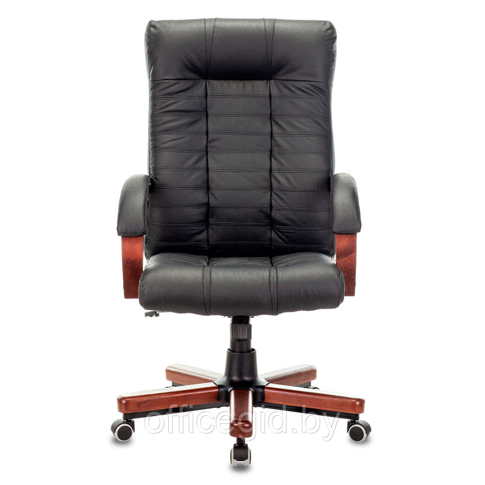 Кресло для руководителя "Бюрократ KB-10", кожзам, металл, дерево, черный - фото 2 - id-p188893782
