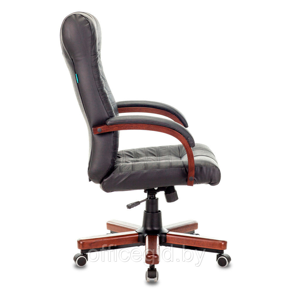 Кресло для руководителя "Бюрократ KB-10", кожзам, металл, дерево, черный - фото 3 - id-p188893782