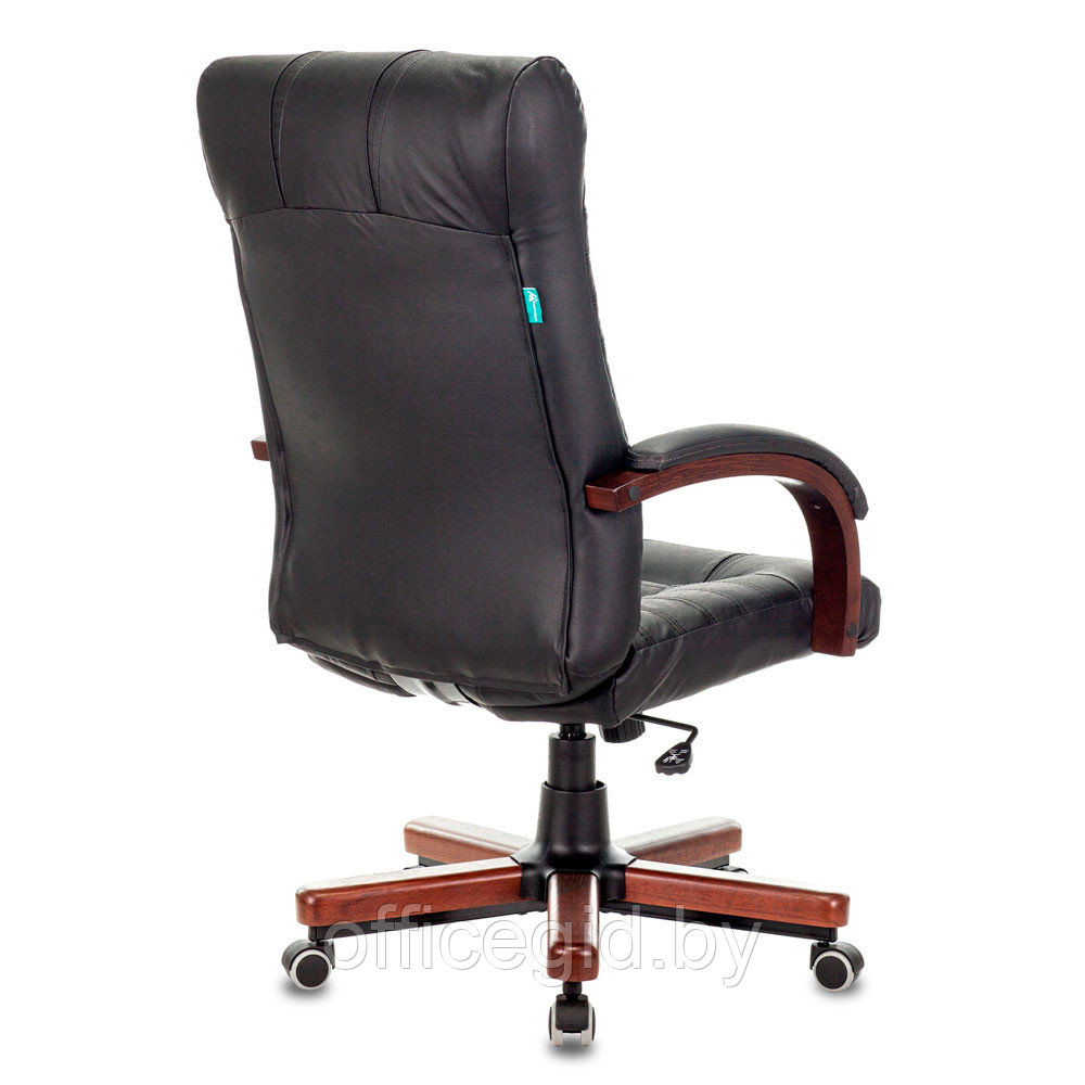 Кресло для руководителя "Бюрократ KB-10", кожзам, металл, дерево, черный - фото 4 - id-p188893782