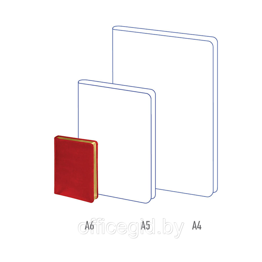 Ежедневник недатированный "xGold", А6, 320 страниц, красный - фото 4 - id-p188890145
