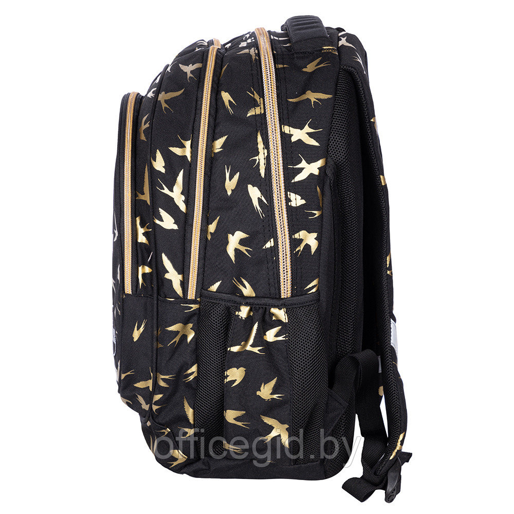 Рюкзак молодежный "Hash golden birds", чёрный - фото 4 - id-p188886421