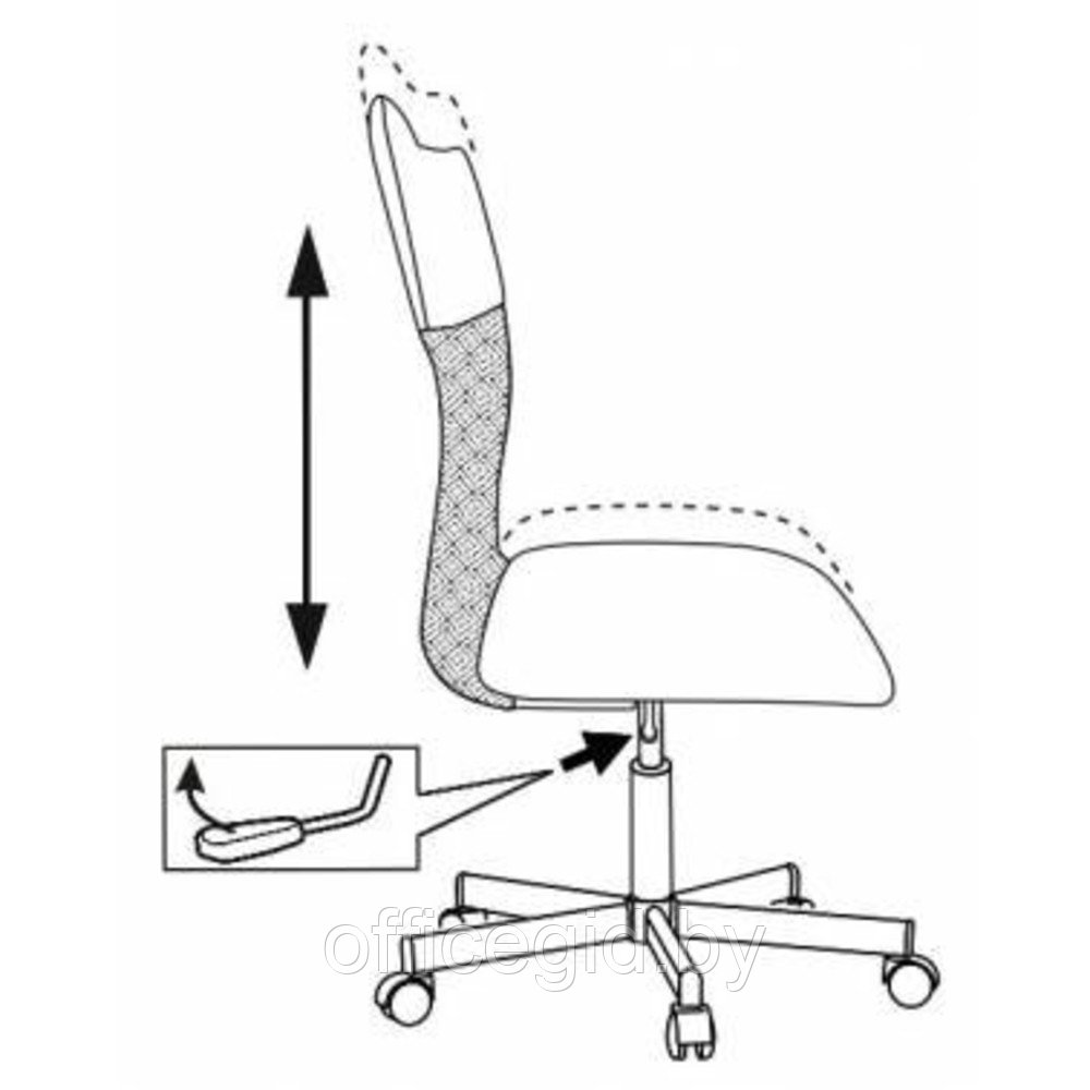 Кресло для персонала "Бюрократ CH-1399", кожзам, металл, черный - фото 6 - id-p188893788