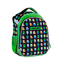Рюкзак молодежный "Minecraft", черный, зеленый