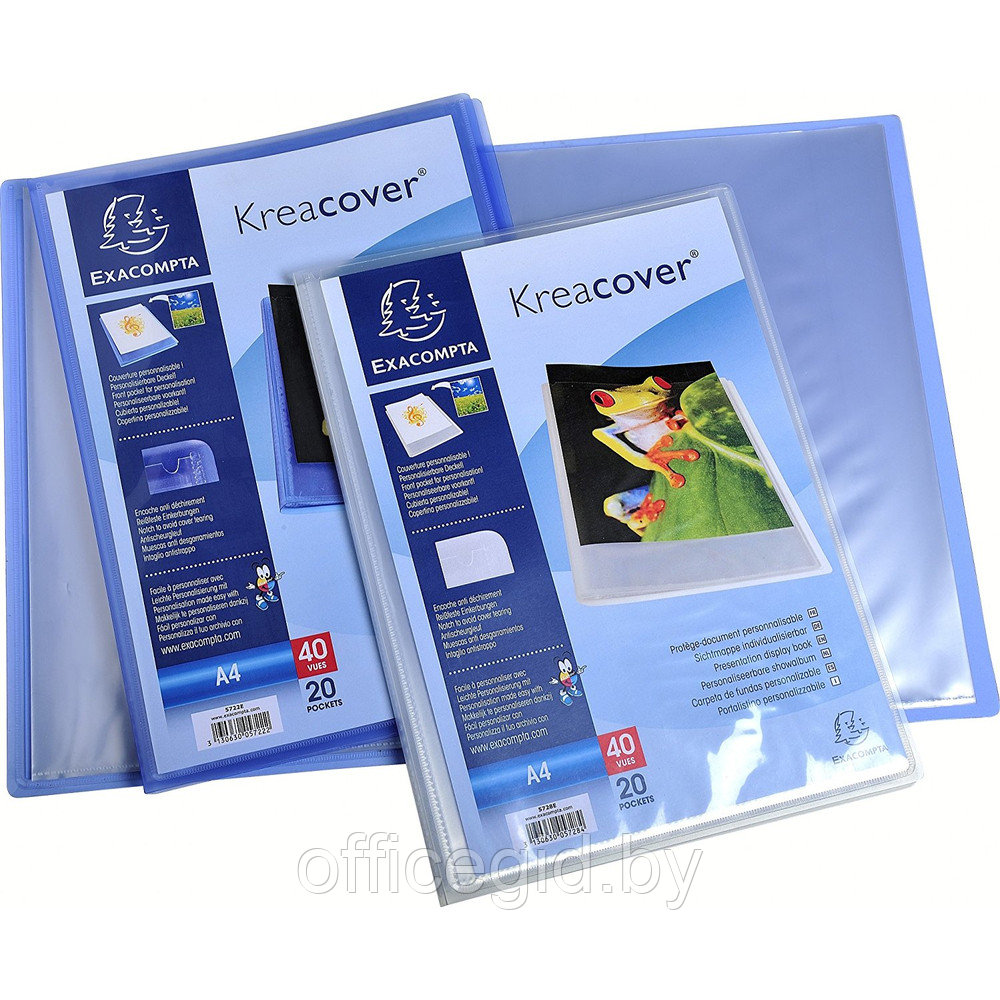 Папка с файлами "Kreacover", 20 карманов, синий - фото 2 - id-p188888372