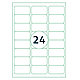 Самоклеящиеся этикетки универсальные "Rillprint", 63.5x33.9 мм, 15 листов, 24 шт, белый, фото 2