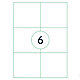 Самоклеящиеся этикетки универсальные "Rillprint", 105x 99 мм, 100 листов, 6 шт, белый, фото 2