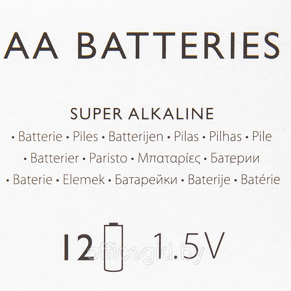 Батарейки алкалиновые Q-Connect "AA/LR6", 12 шт. - фото 2 - id-p188886493