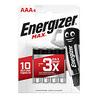 Батарейки алкалиновые "Energizer Max", ААА, LR03, 4 шт.