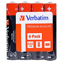 Батарейки алкалиновые Verbatim "AAA/LR03", 4 шт., (9009146)