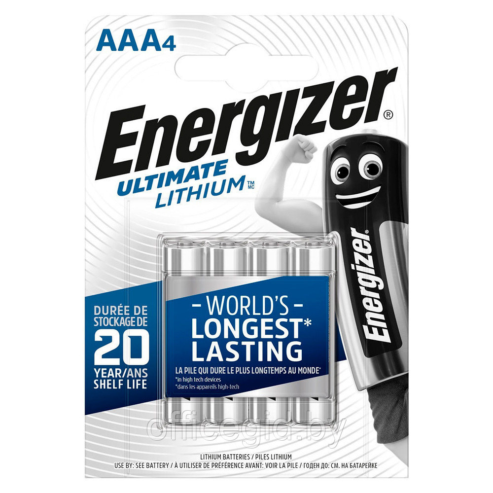 Батарейки литиевые Energizer "Ultimate Lithium AAA/LR3", 4 шт. - фото 1 - id-p188886548