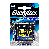 Батарейки гальванические Energizer "Ultimate Lithium", AA/LR6, 4 шт, литиевые