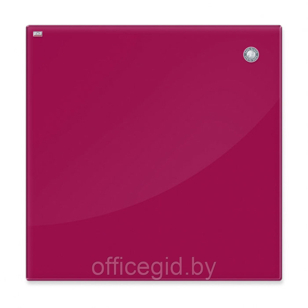Доска стеклянная магнитно-маркерная "2×3", 45x45 см, красный - фото 1 - id-p188892146