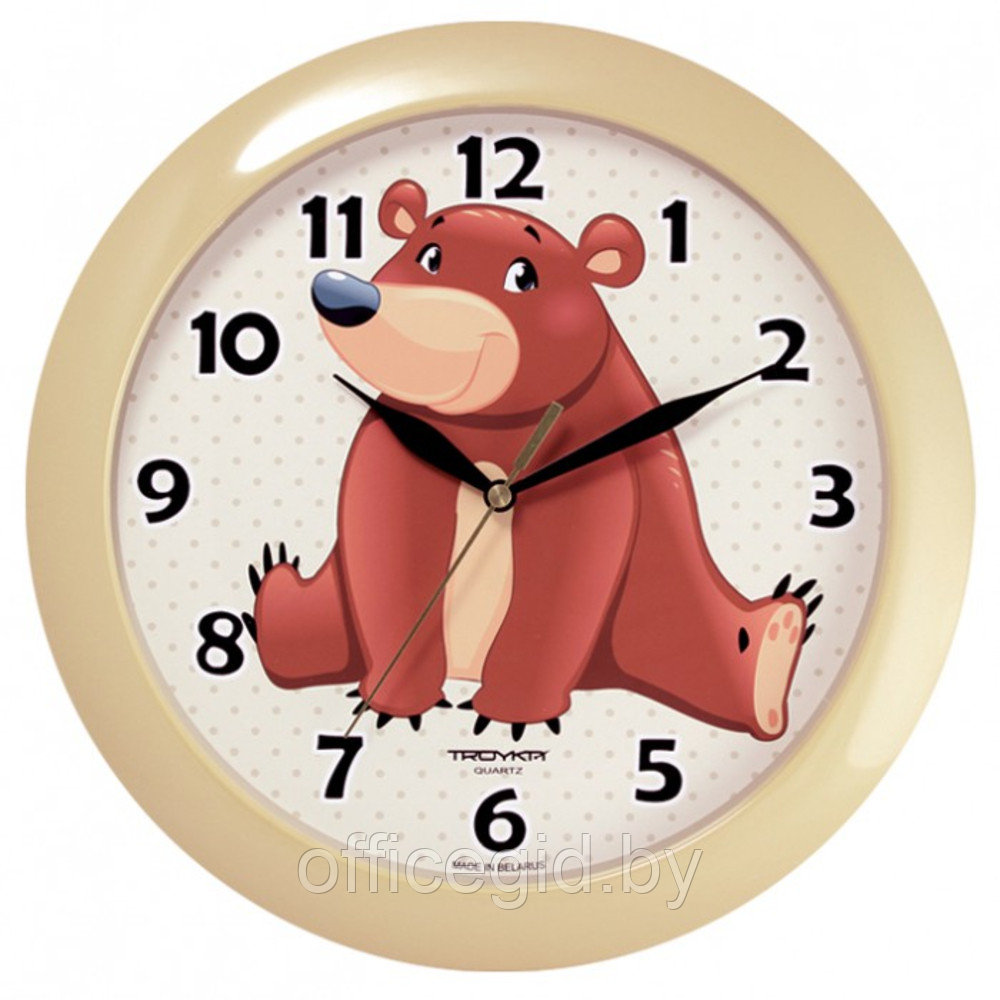 Часы настенные "Мишка", бежевый - фото 1 - id-p188892154
