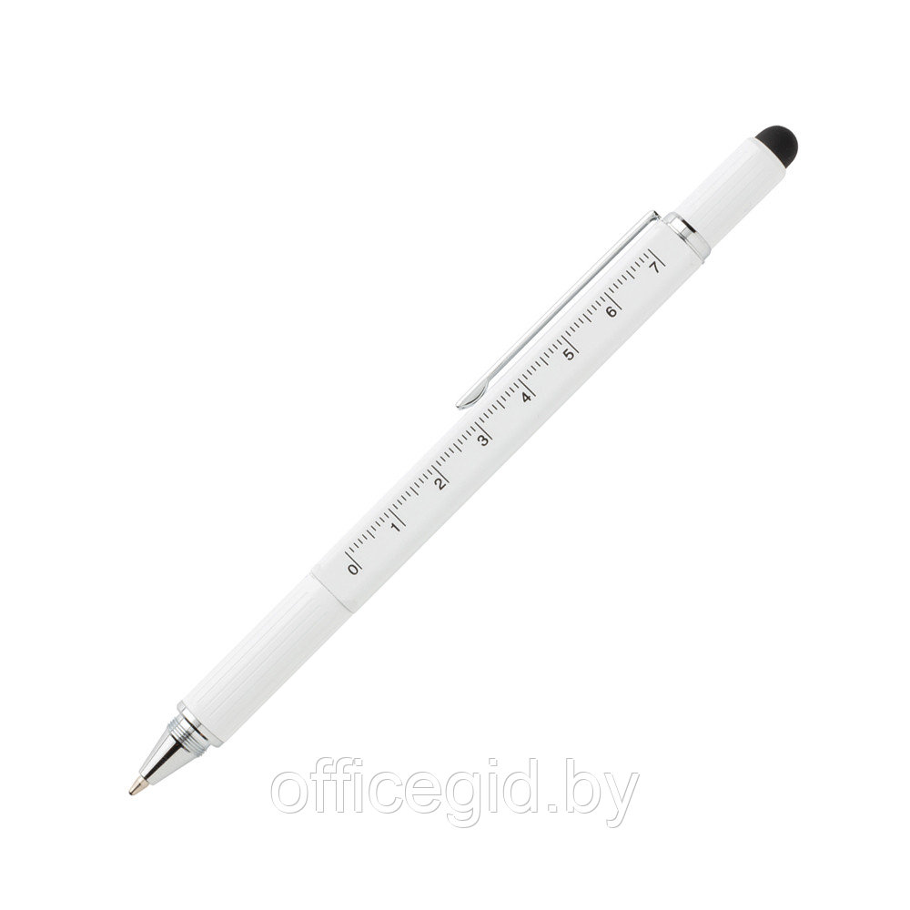 Ручка многофункциональная "P221.553", белый, серебристый - фото 1 - id-p188893941