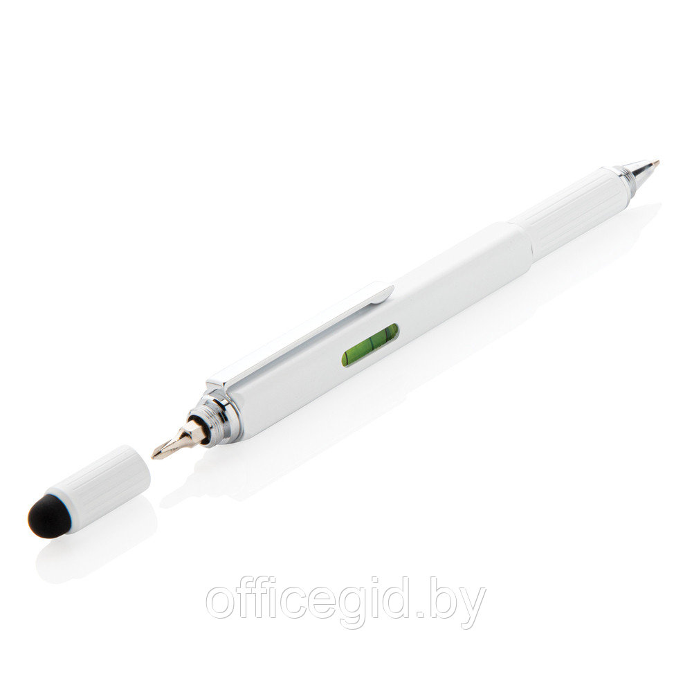 Ручка многофункциональная "P221.553", белый, серебристый - фото 2 - id-p188893941