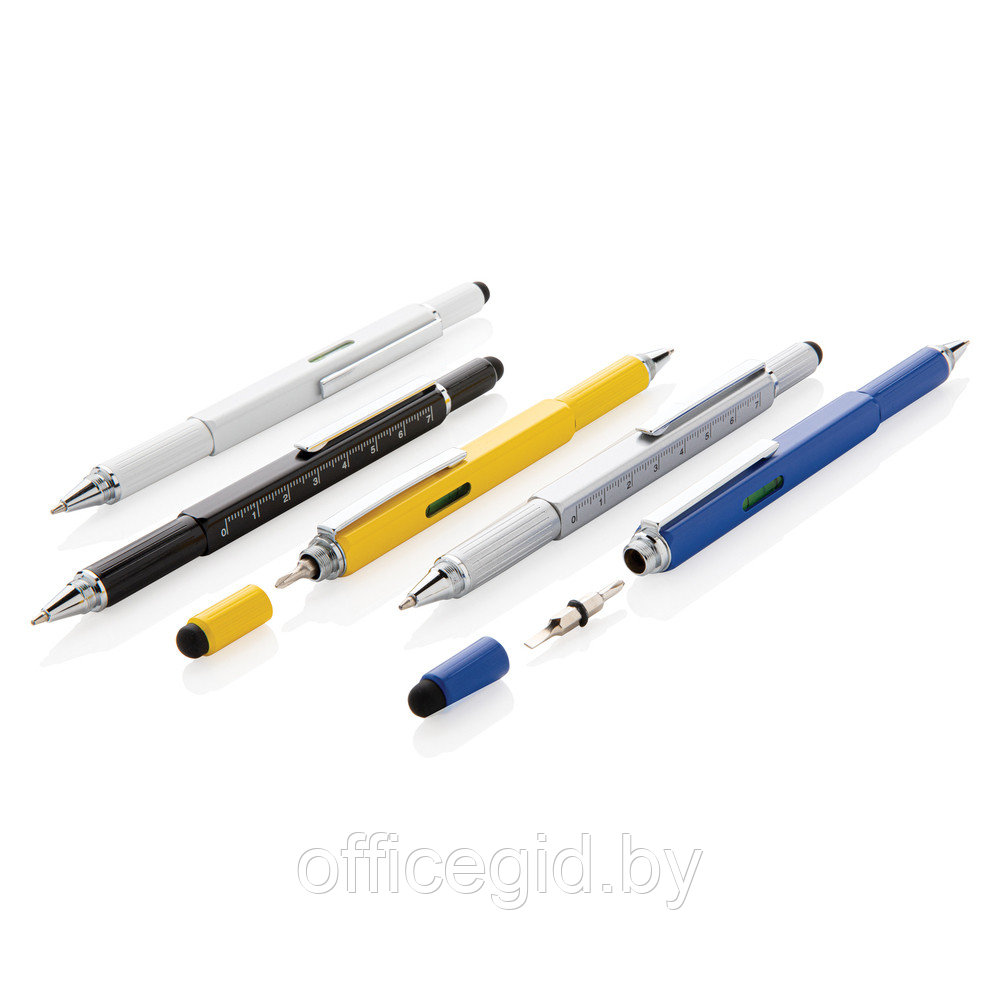 Ручка многофункциональная "P221.553", белый, серебристый - фото 4 - id-p188893941
