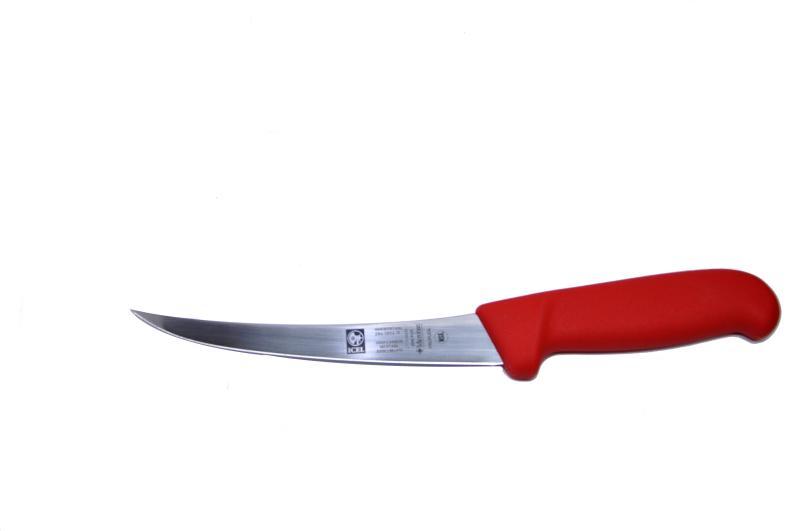 Icel (Португалия) Нож обвалочный 150/290 мм. изогнутый (полугибкое лезвие) красный SAFE Icel /1/6/