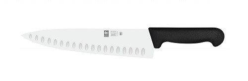 Icel (Португалия) Нож поварской  260/385 мм. Шеф черный с бороздками PRACTICA Icel /1/6/