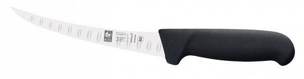 Icel (Португалия) Нож обвалочный 150/290 мм. изогнутый (узкое лезвие, с бороздками) черный SAFE Icel /1/6/