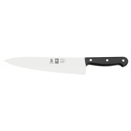 Icel (Португалия) Нож кухонный 250/380 мм. черный с волн. кромкой TECHNIC Icel /1/6/